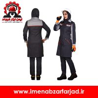 لباس کار زنانه مهندسی طرح بوفالو رنگ طوسی