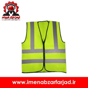 جلیقه شبرنگ دار زیپ دار پارچه ای