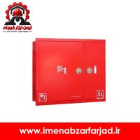 جعبه آتش نشانی دوکابین فولادی مخصوص هوزریل 15 متری