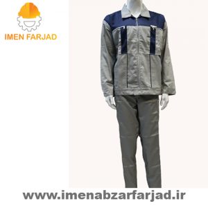 لباس کار سیلوری استخوانی آبی نفتی