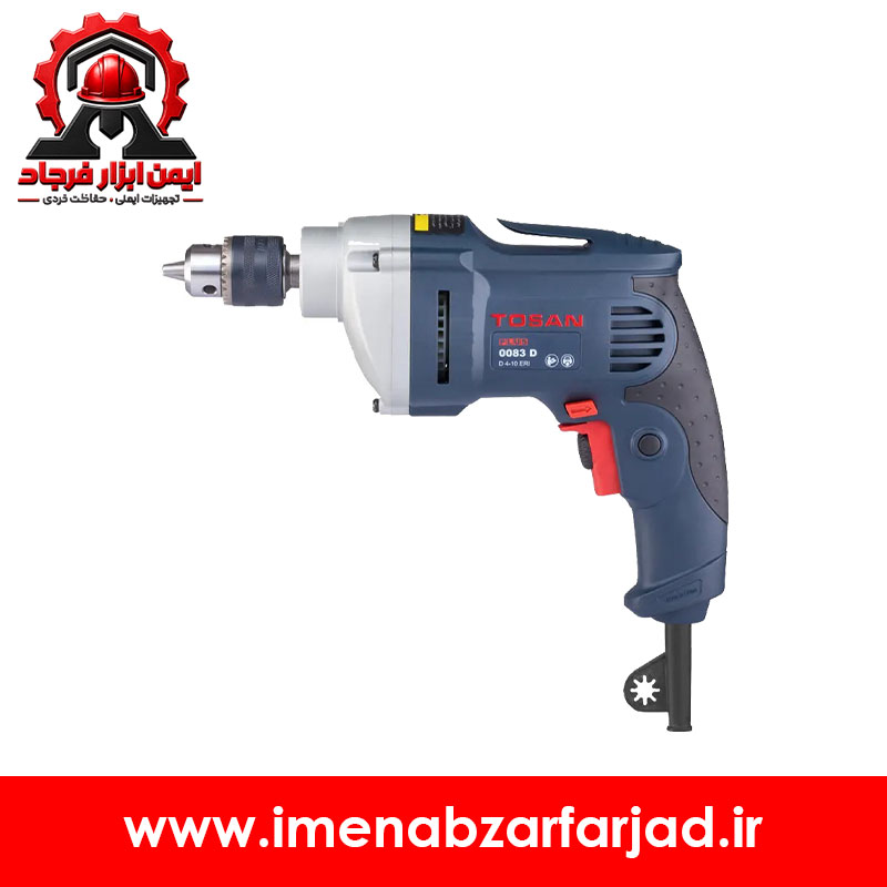 دریل 10 میلی‌متر 400 وات آچاری توسن سری پلاس مدل 0083D