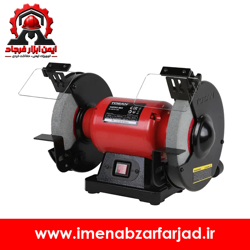 سنگ سنباده رومیزی 200 میلی‌متر 600 وات توسن مدل 4200BG