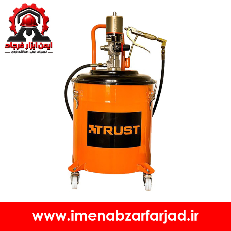 گریس پمپ بادی سطلی 12 کیلویی تراست مدل BGRP12/T