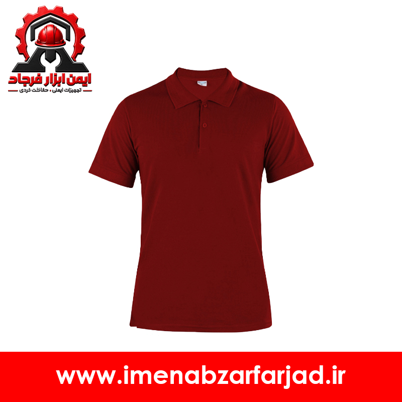 تیشرت جودون آستین کوتاه رنگ زرشکی