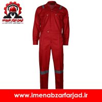 لباس جوشکاری یکسره (بیلرسوت) سیلور قرمز با شبرنگ