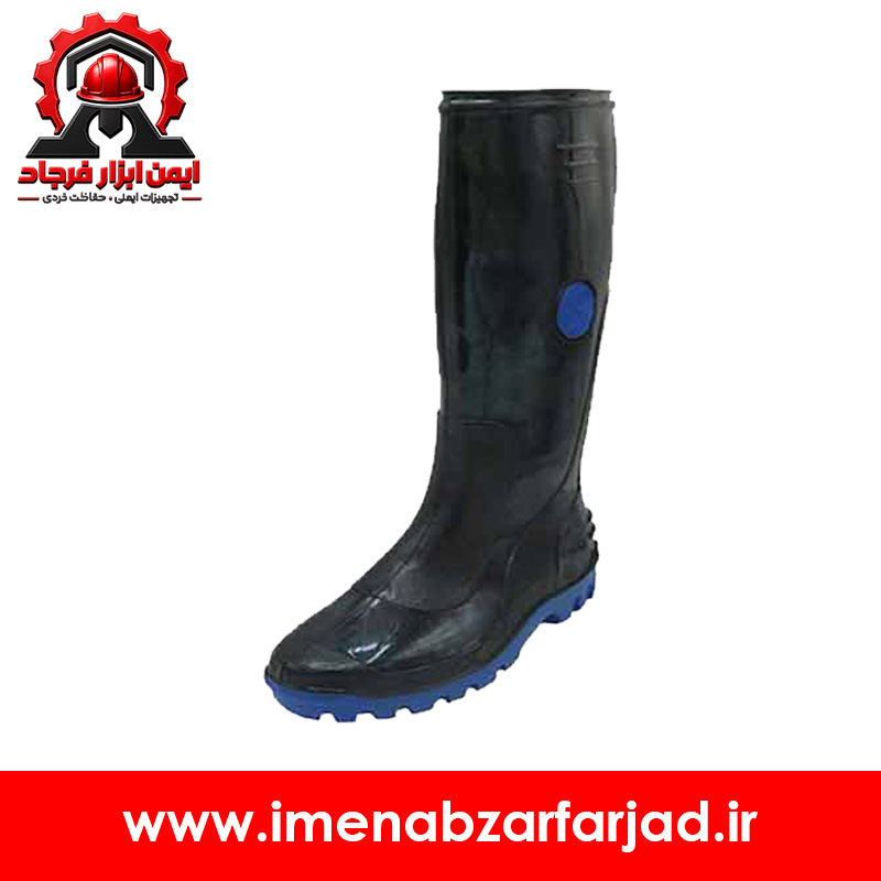 چکمه پلاستیکی ساق بلند مشکی صادقی