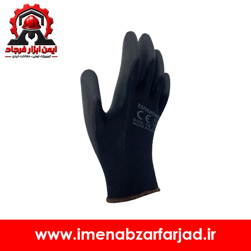 دستکش ایمنی کف PU آنتی‌ استاتیک
